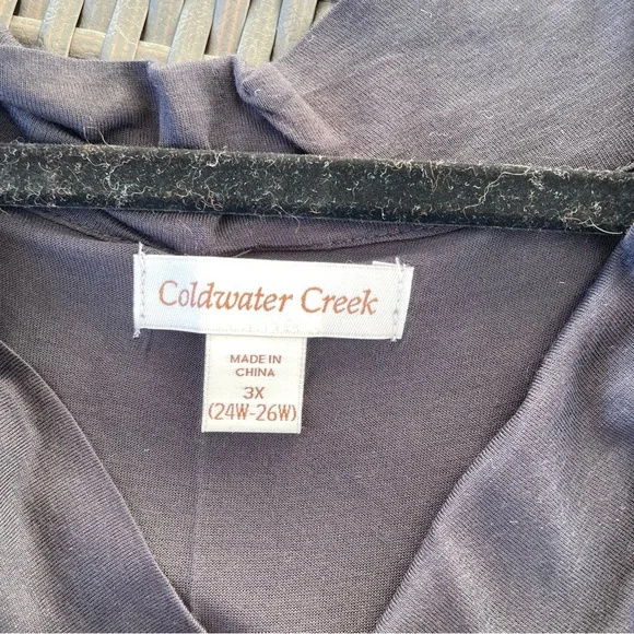 Coldwater Creek Black Cowl Neck Top Size 3X - Picture 6 of 8
